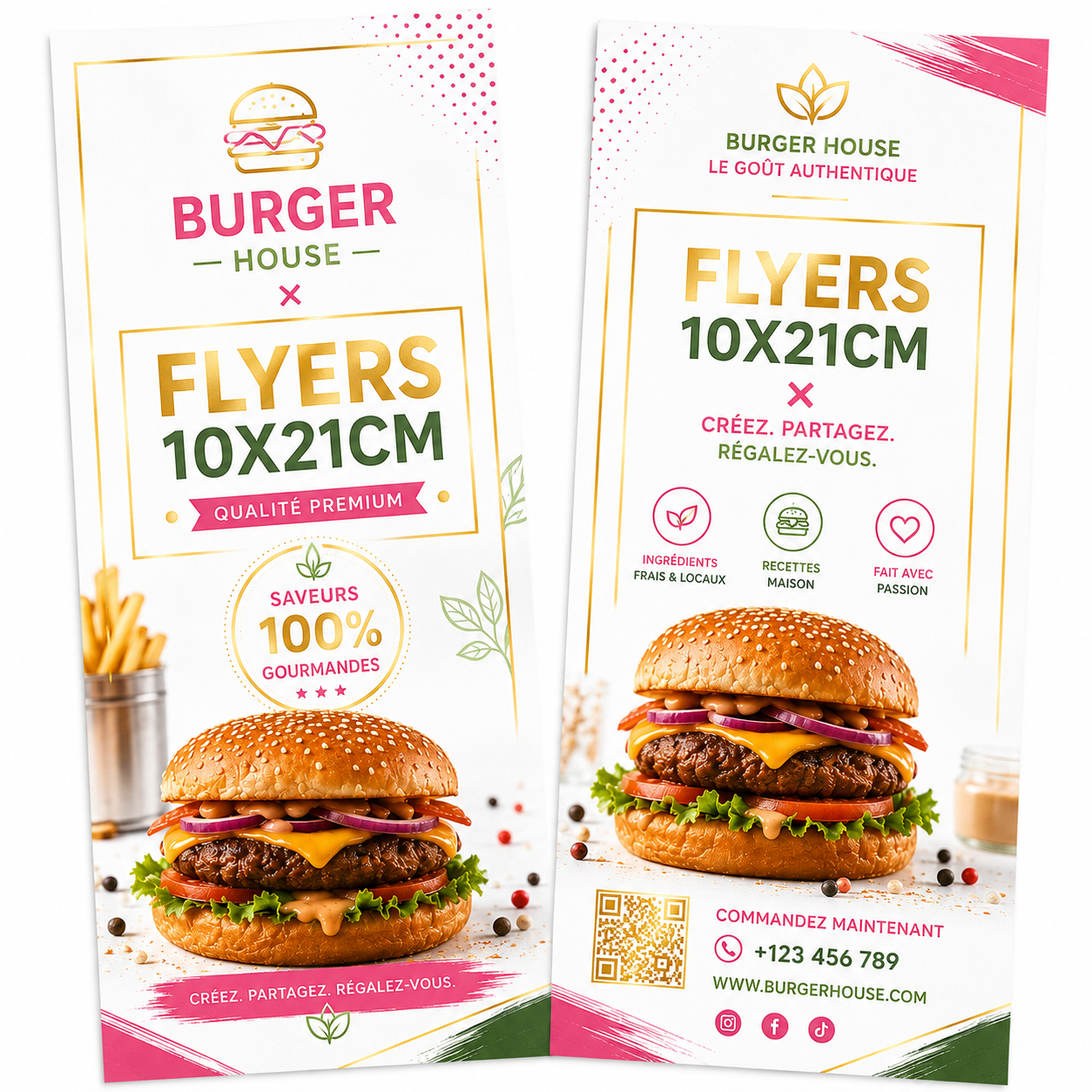 Flyers avec dorure