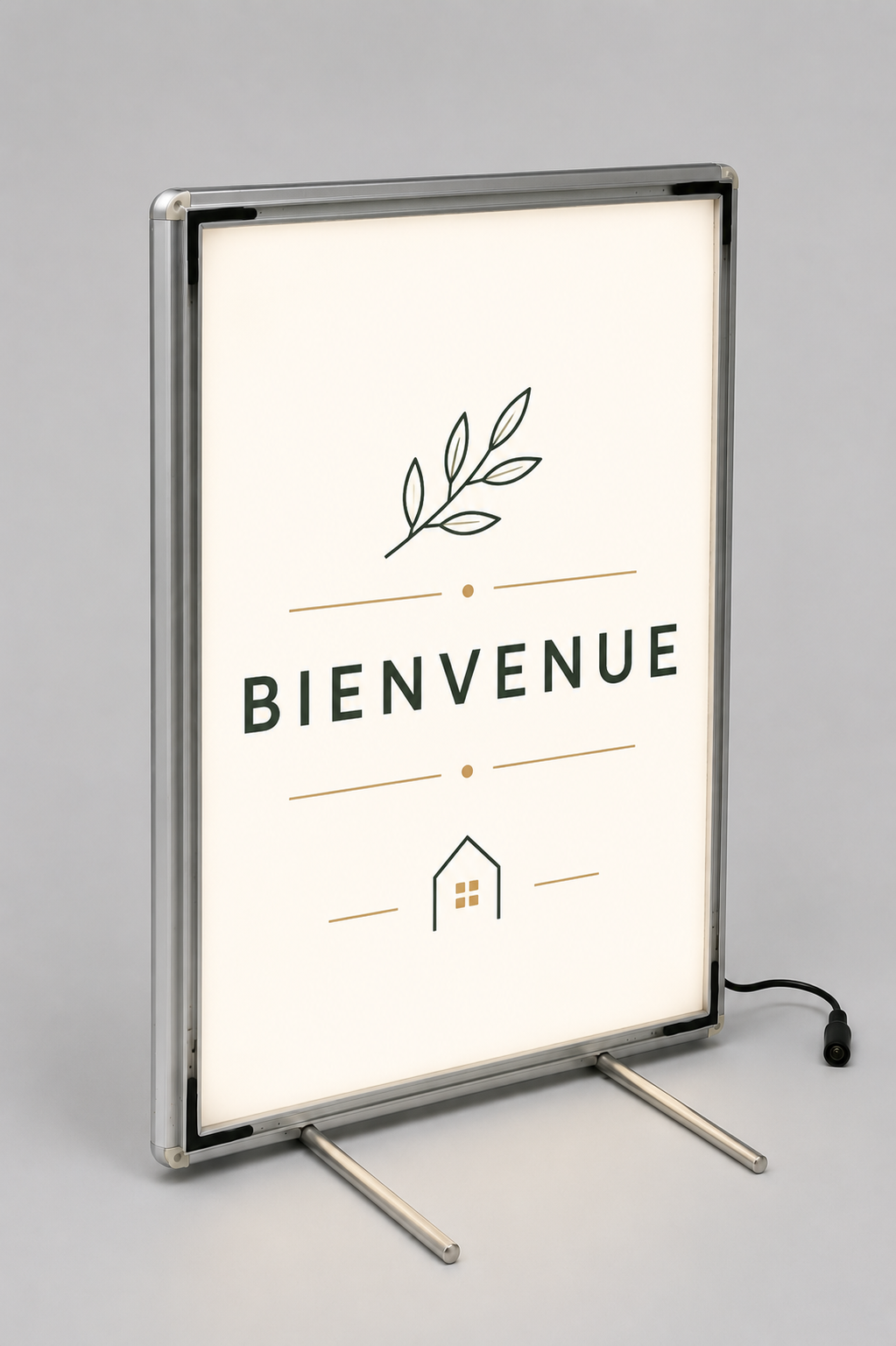 Cadre ultra-fin porte-affiche lumineux LED. (Pack 2 unt)