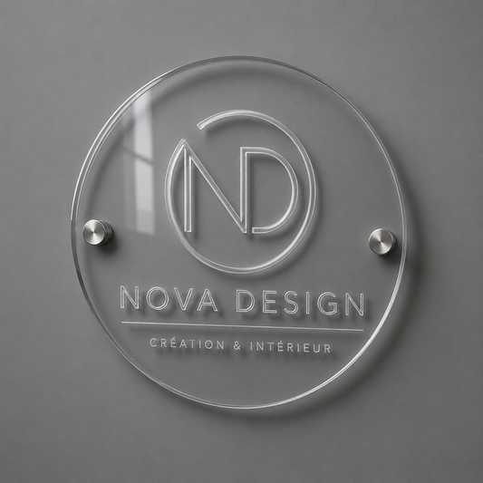Logo et lettrage en plexiglass