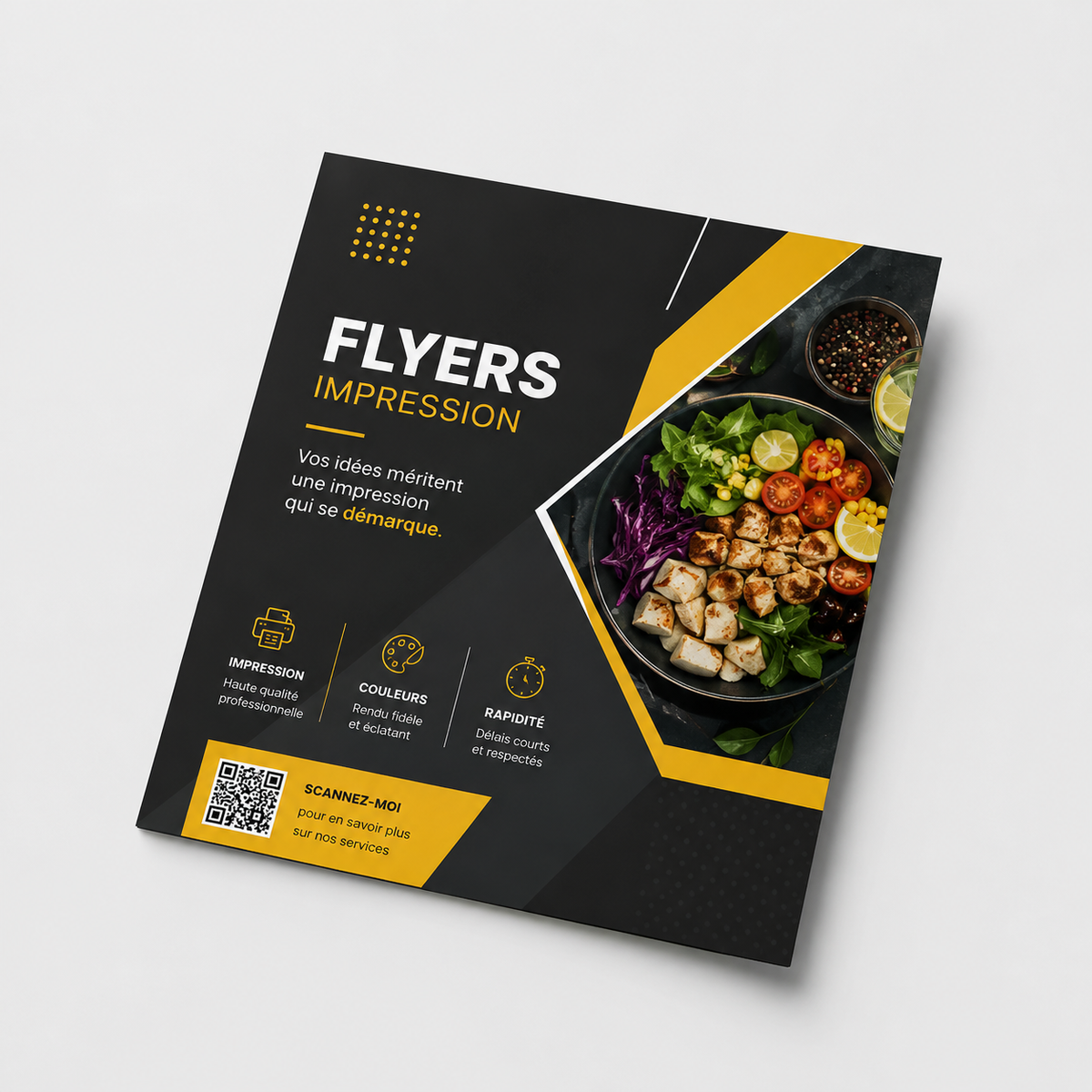 Flyers avec Vernis Sélectif 15x15cm