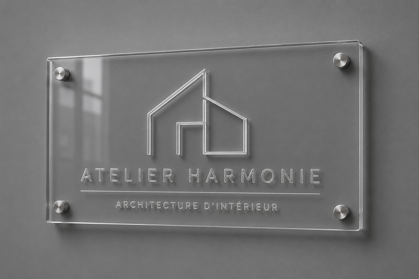 Logo et lettrage en plexiglass