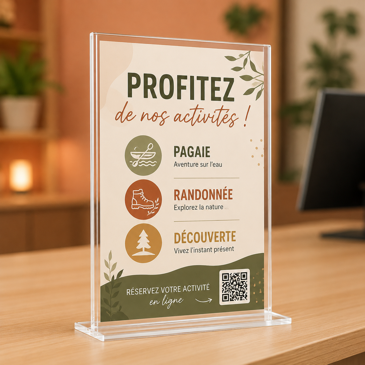 Chevalet plexiglas