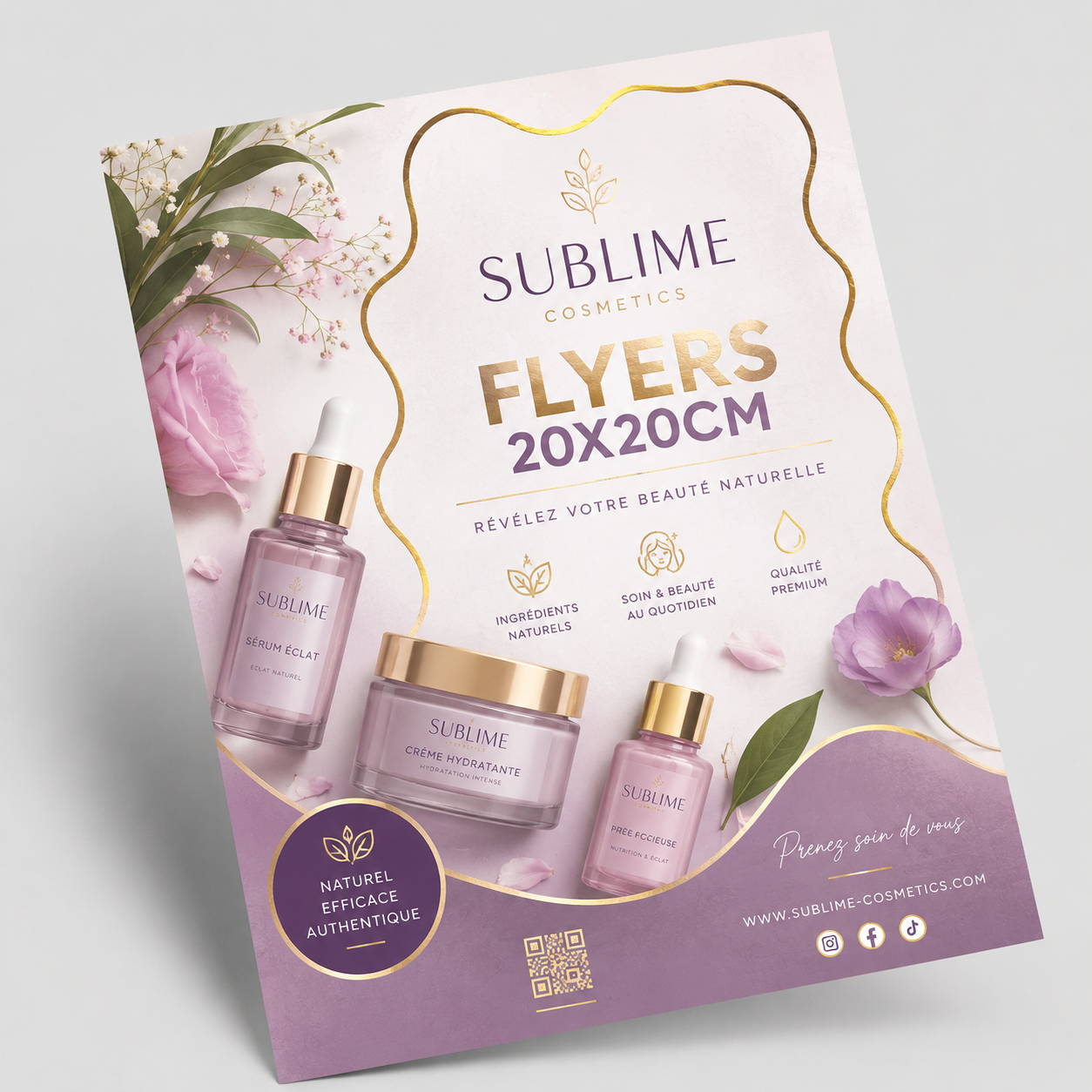 Flyers avec dorure