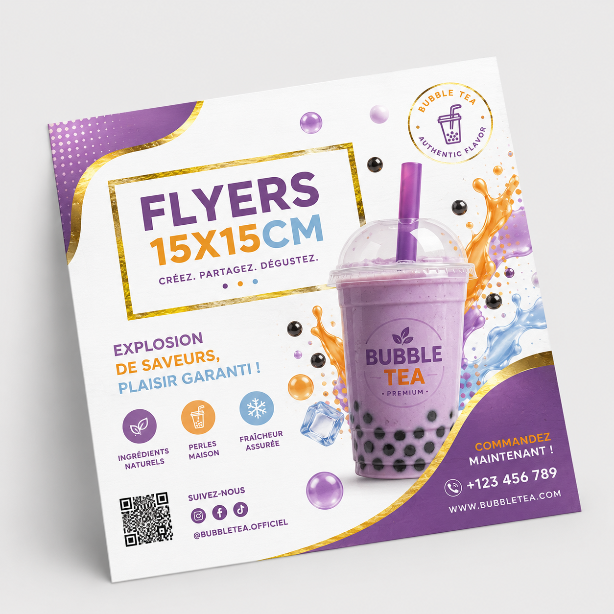 Flyers avec dorure