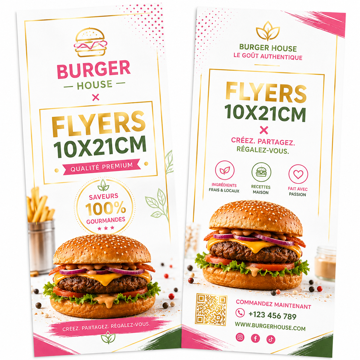 Flyers avec dorure